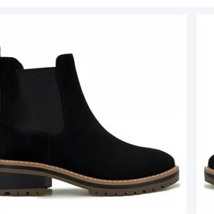 Kensie Black Chelsea Ankle Boot with Lug Sole